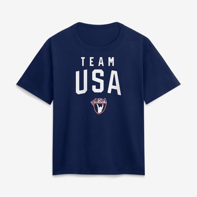 Team USA Women's Summer Games Weightlifting T-Shirt - Navy